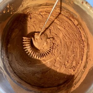 Step Two: Mix ingredients over heat.