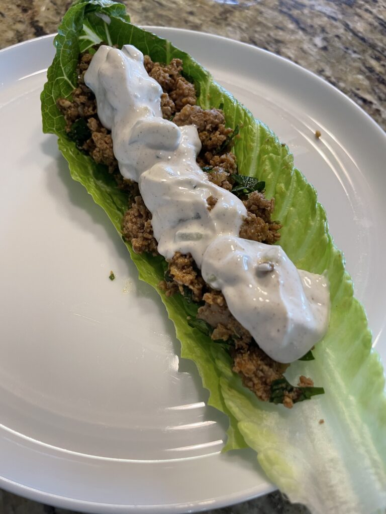 Gyro Lettuce Boat without tomatoes