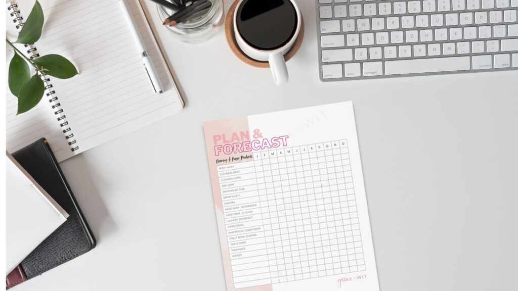 Here is a basic worksheet for forecasting in your household business.