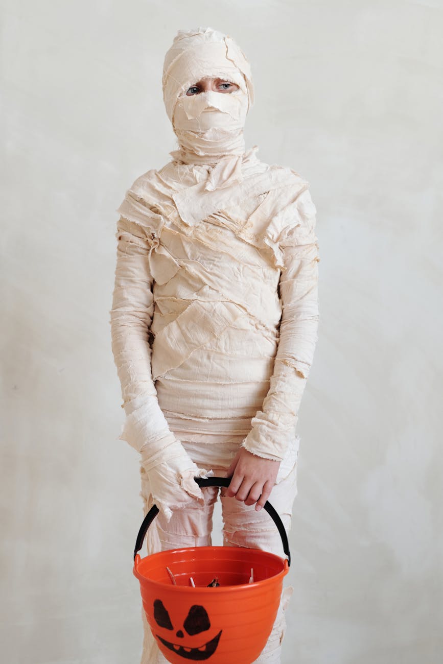 kid in a mummy costume
