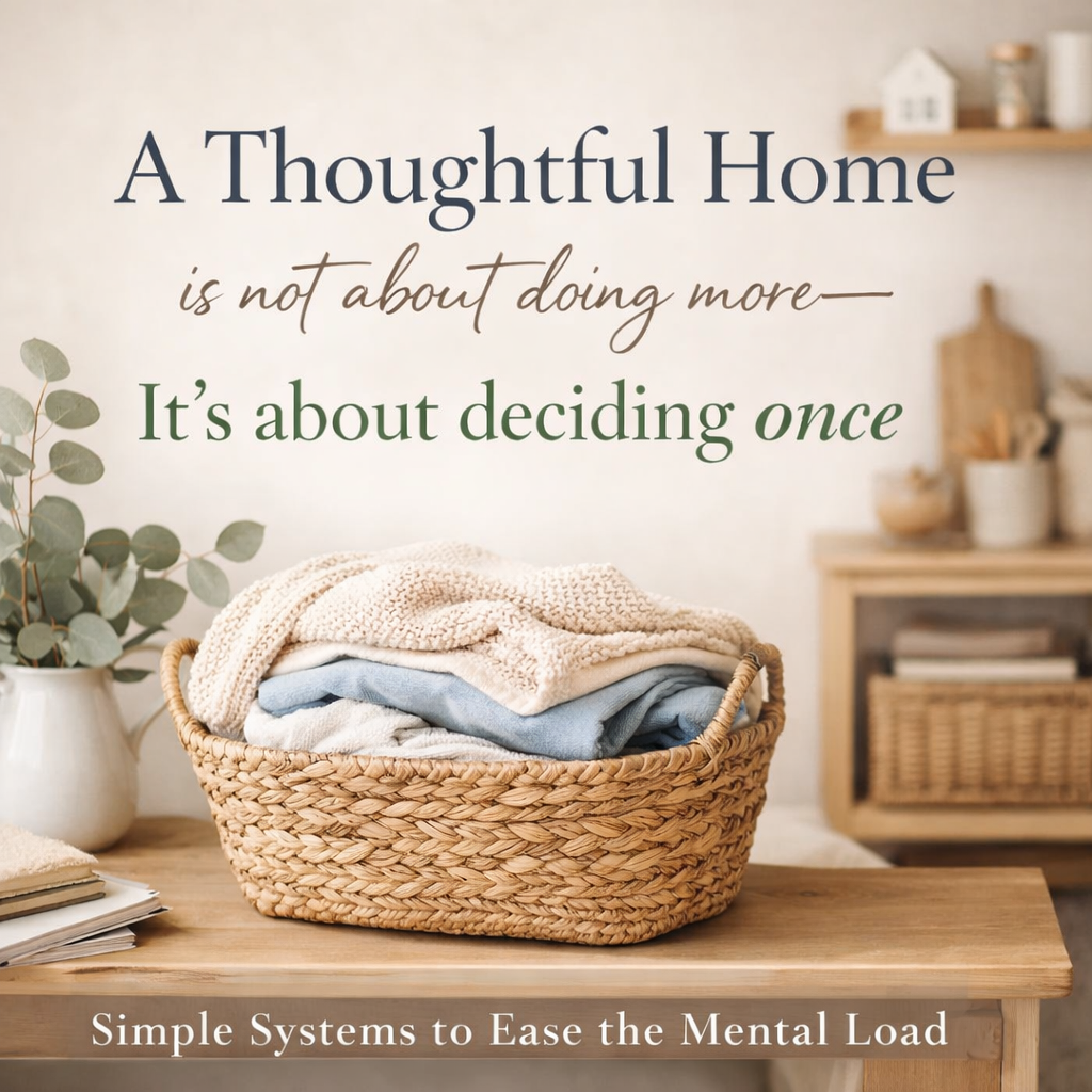 One example of a thoughtful home system is laundry.