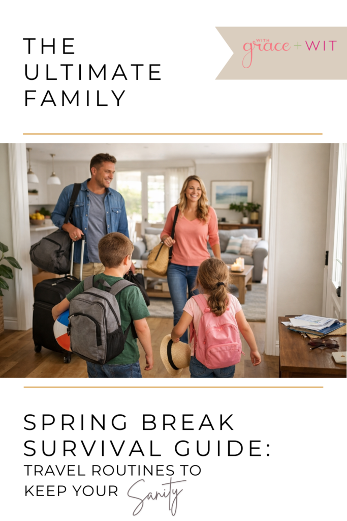 Family getting ready for a spring break vacation.