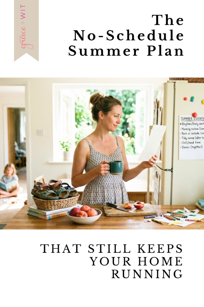 woman in kitchen looking at a list