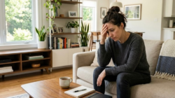 Woman overwhelmed in her own house