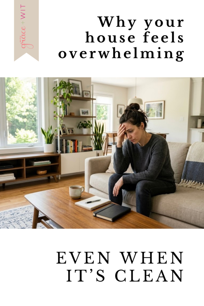 Woman overwhelmed in her own house